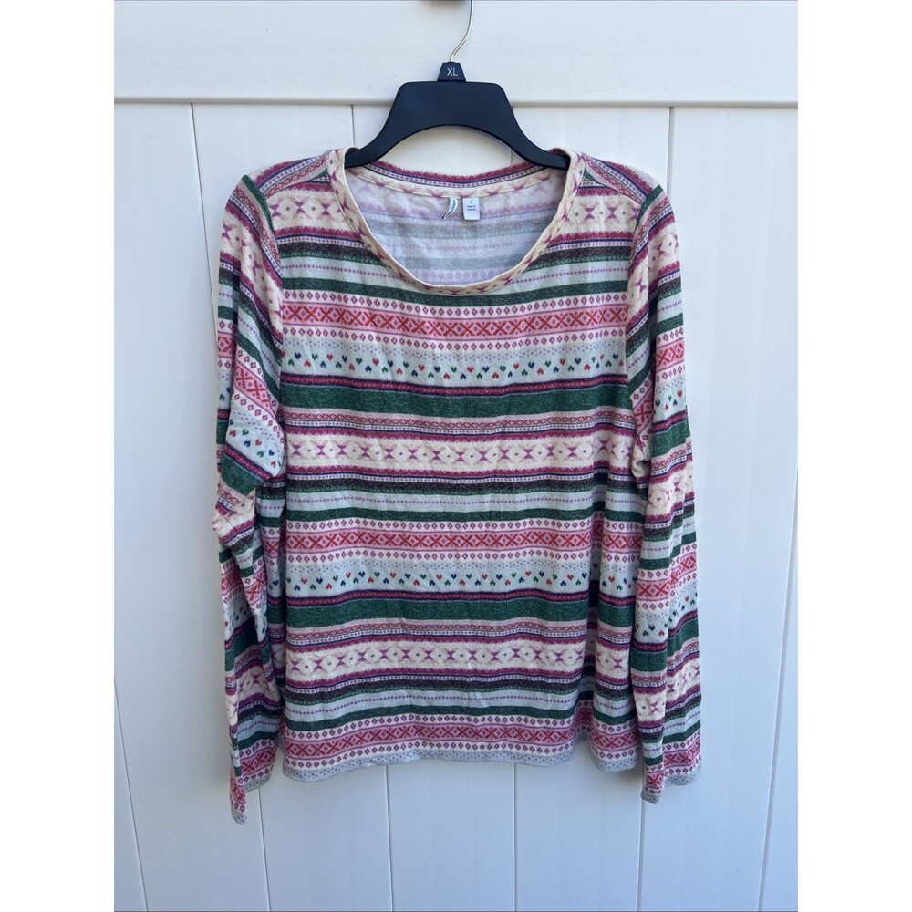 Nordstrom Long Sleeve Shirt Sleepwear Lounge Womens Large Christmas Vibe